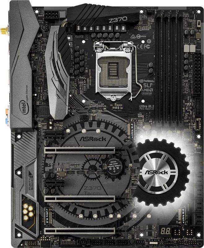 Материнская плата Asrock Z370 TAICHI Soc-1151v2 Intel Z370 4xDDR4 ATX AC`97 8ch(7.1) 2xGgE RAID+HDMI+DP