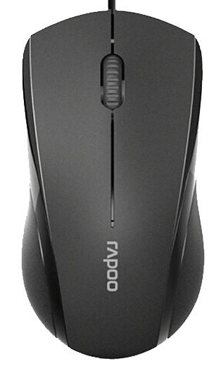 Мышь Rapoo N1600 черный оптическая (1000dpi) USB2.0 (2but)