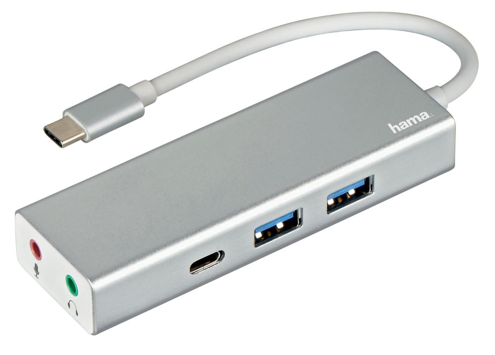 Разветвитель USB 3.1 Hama Aluminium 3порт. серебристый (00135758)