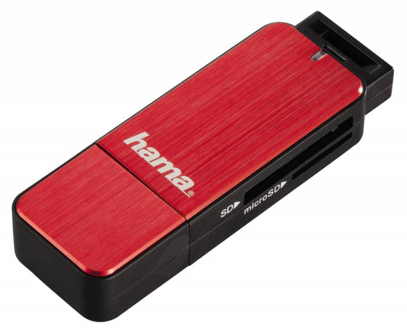 Устройство чтения карт памяти USB3.0 Hama H-123900 красный